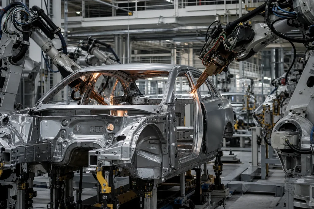 Automotive body manufacturing line