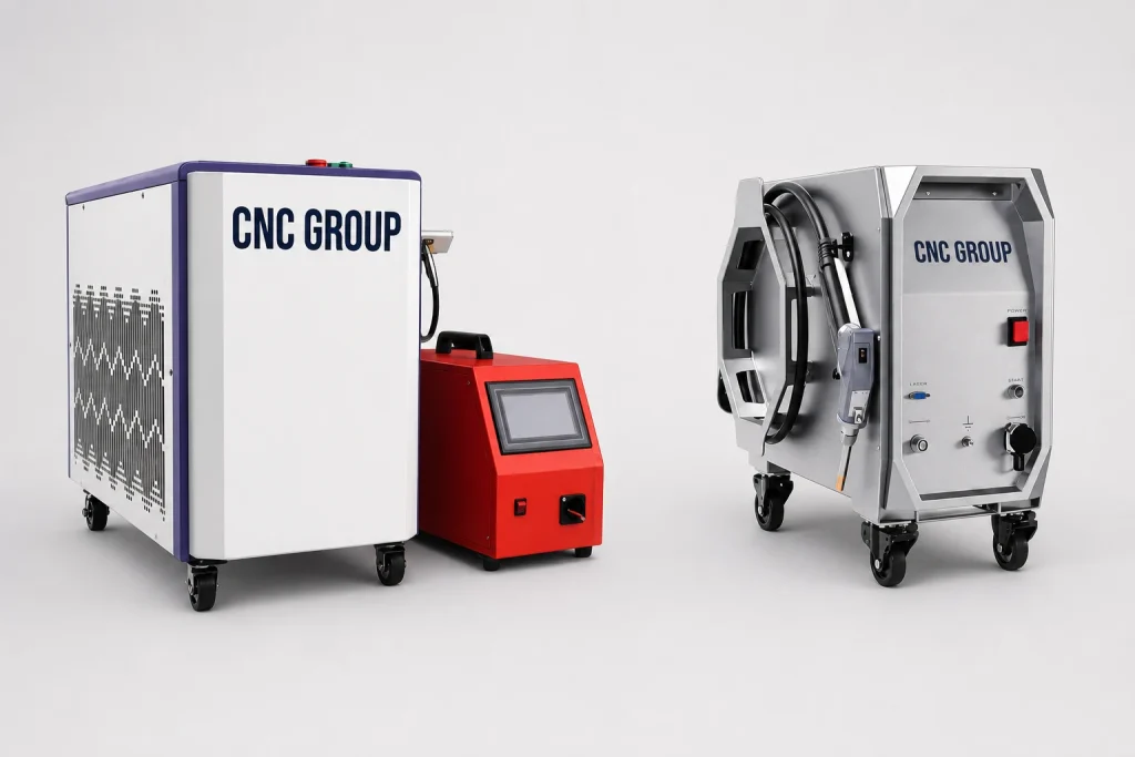 Handheld laser welding and cleaning machines
