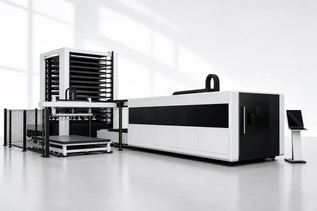 Automated fiber laser cutting production cell