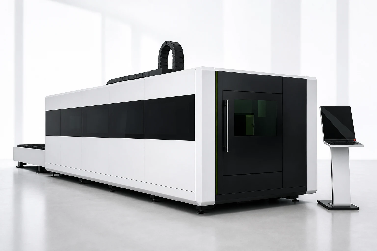 Enclosed fiber laser cutting machine